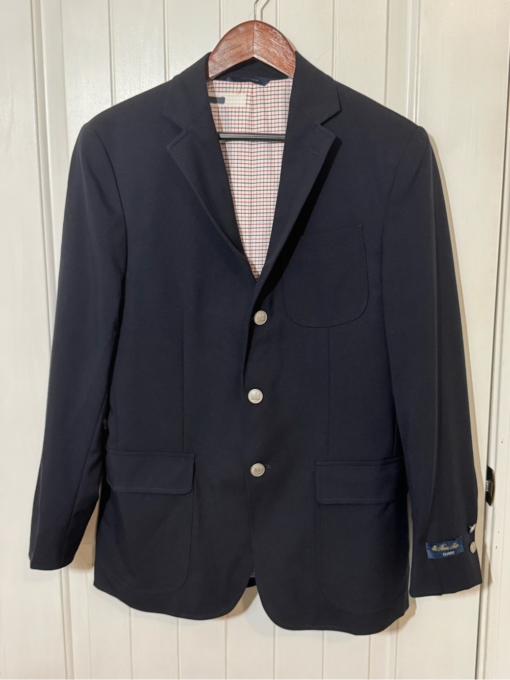 Brooks Brothers Navy Blazer with Patch Pockets